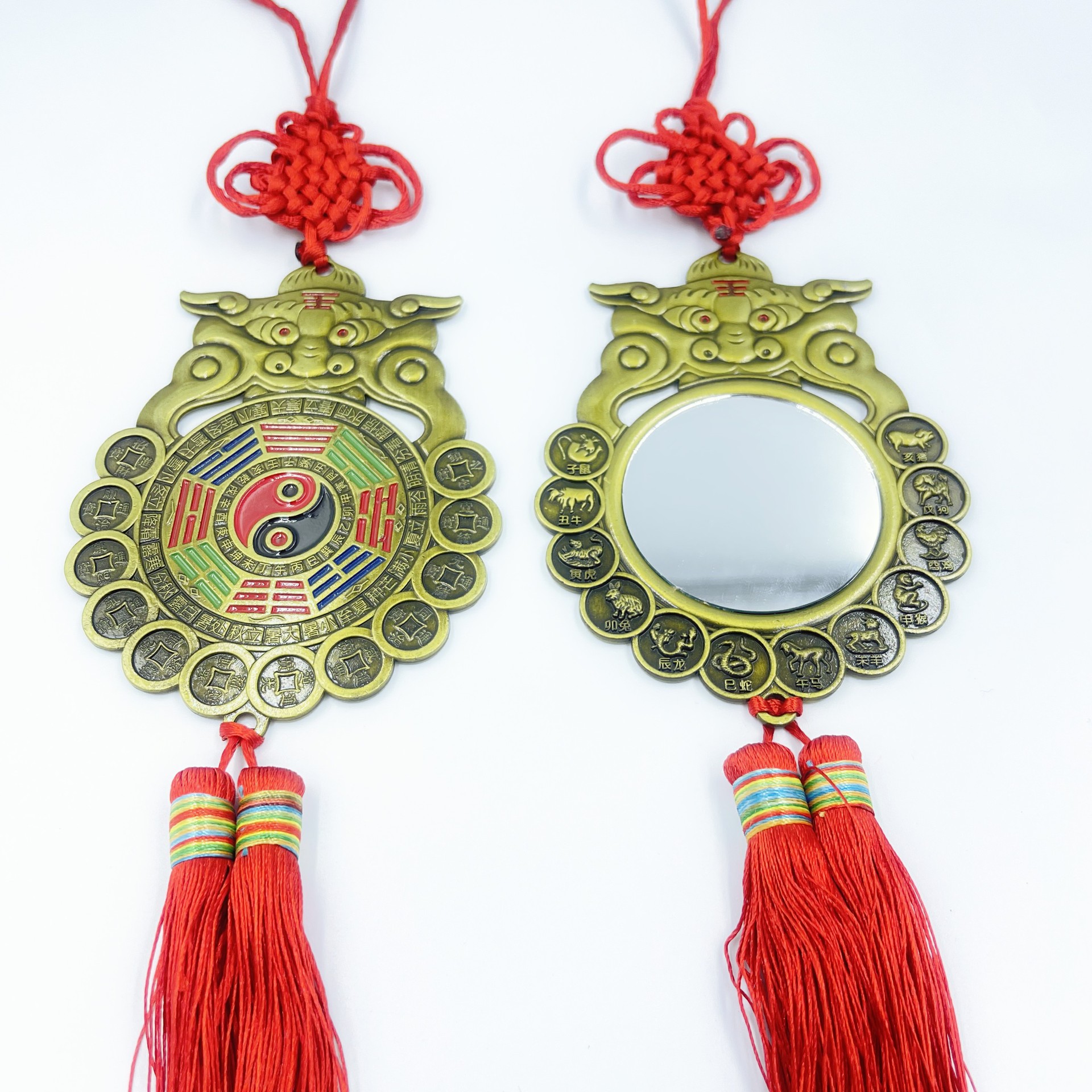 Цветное зеркало Багуа с тигровой головой Тай Цзи Двадцать четыре солнечных термина