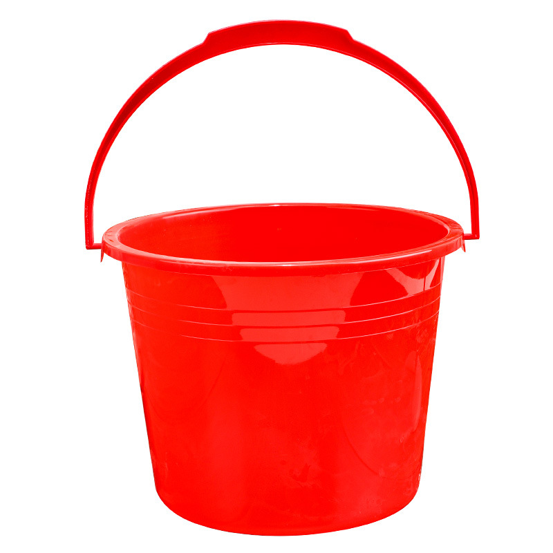 Plastic small bucket with lid paint bucket small red bucket children's painting Beach egg bucket stall stall bucket