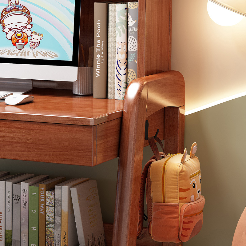 New Solid Wood Desk Computer Desk Home Office Desk Bedroom Children's Study Table Student Writing Desk and Chair Factory Batch