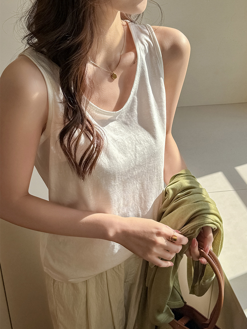 Универсальная майка, свободного кроя, для женщин, безрукавка, подходит для ношения снаружи