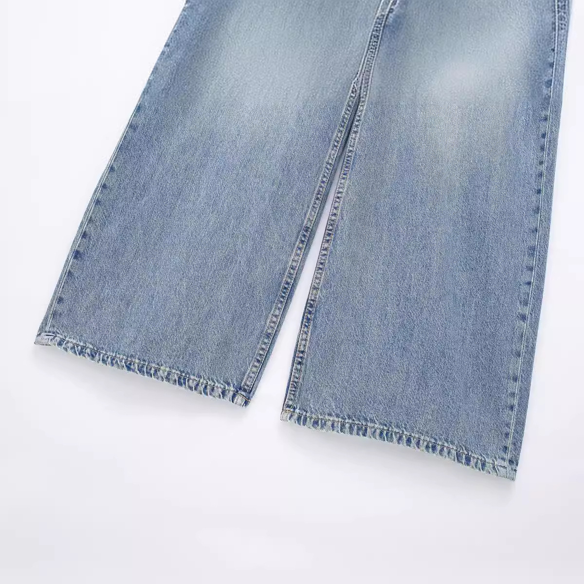 ZR foreign trade wholesale European and American style women's clothing French fashion wide leg long Denim jumpsuit 4365 280 400