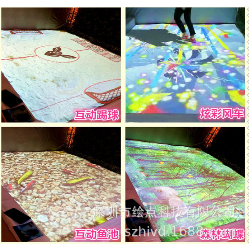 3D Holographic Digital Projection Large Screen Fusion Immersive Theme Restaurant Interactive Game Projection Exhibition Hall Ocean Butterfly