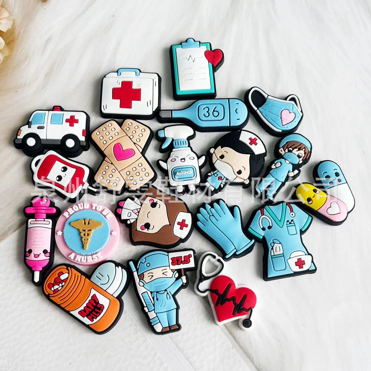 Medical Shoes Flower Cave Shoes Diy Accessories Removable PVC Soft Rubber Decorative Buckle Cave Shoes Accessories Medical Shoe Buckle