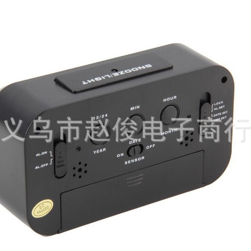 Temperature Version of Smart Clock Silent Clock Snooze Electronic Clock Light-Sensitive Alarm Clock with Voice Student Special Alarm Clock Wholesale