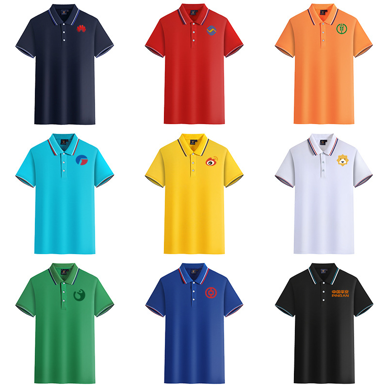 Polo shirt custom logo lapel short-sleeved overalls embroidery custom-made cultural shirt cotton work clothes custom-made printing