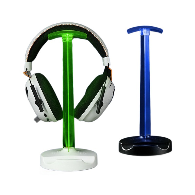 Cross-Border Headphone Stand with Transparent Light, Desktop Exhibition Display Stand, Rgb Illuminated Headphone Stand with Rgb Lighting Effect