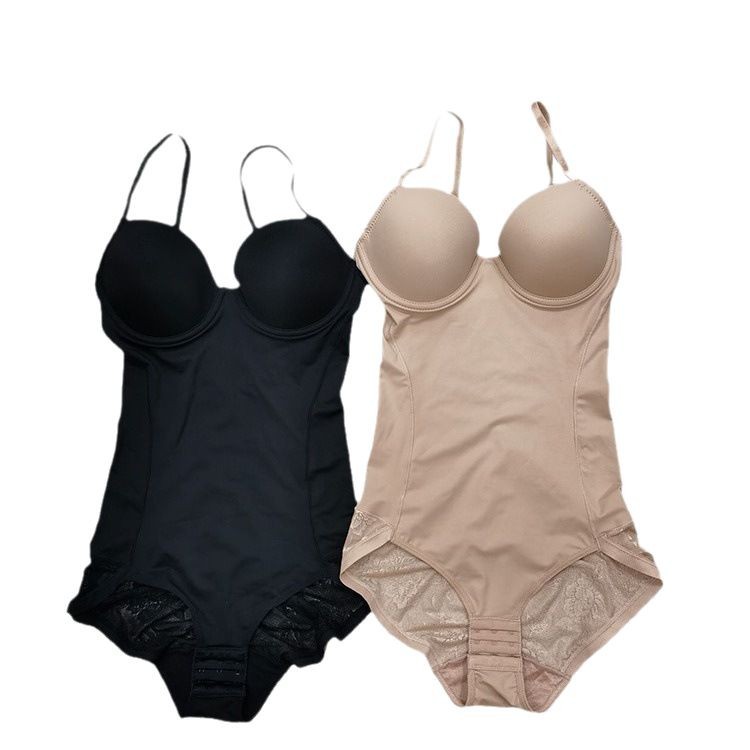 Cross-Border Lace Body-Shaping One-Piece Body-Shaping Garment, Powerful Tummy-Control Corset, Suspender Bra, Waist-Control Bra