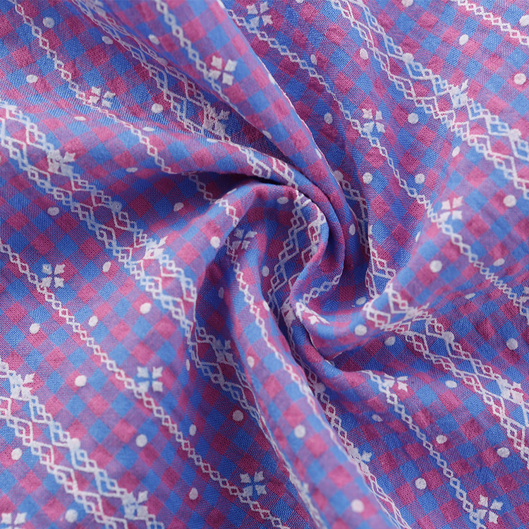 40 Color Plaid Printed Cloth Plain Polyester Cotton Fabric Spring and Summer Children's Overwear Dress Anti-mosquito Pants Fabric