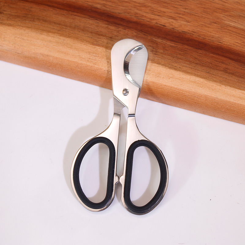 Wholesale 420 Stainless Steel Cutting Medicine Divider Pill Scissors Multi-Functional Double-Edged Rubber Ring Cigar Scissors