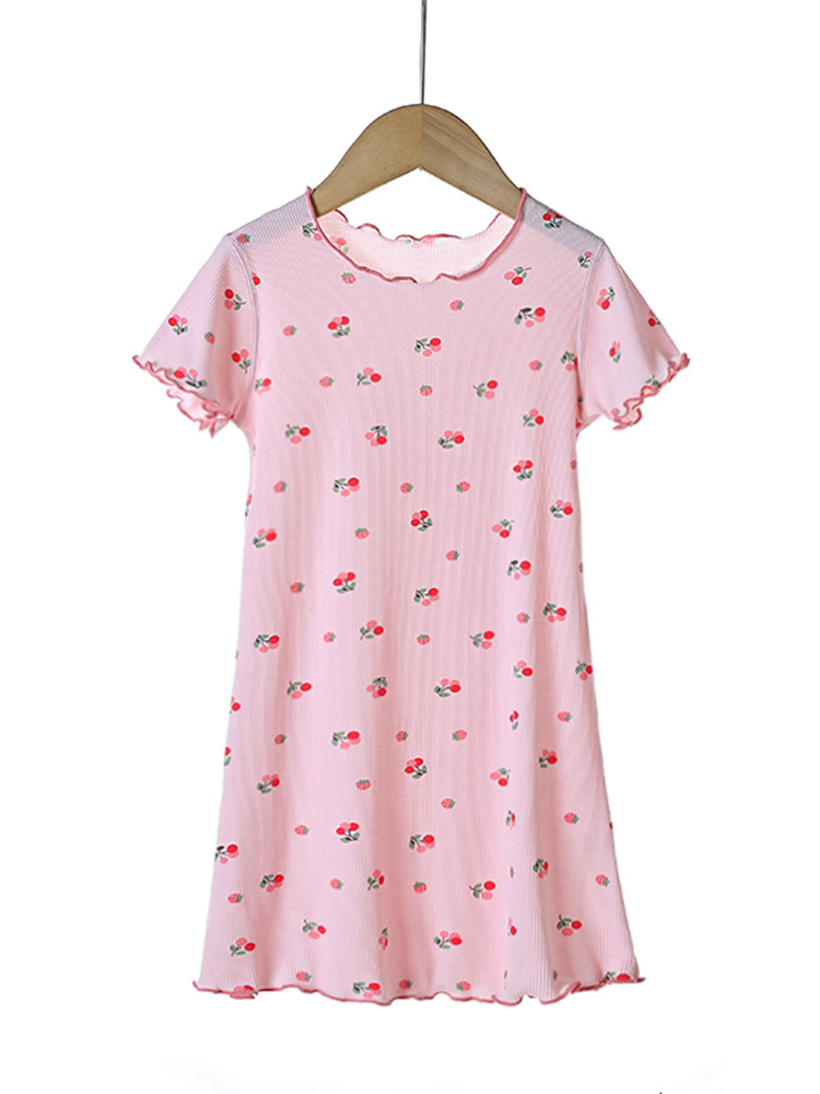 Y Korean Style Girls' Modal Nightdress Baby Seamless Children's Summer Thin Air-Conditioned Dress for Girls