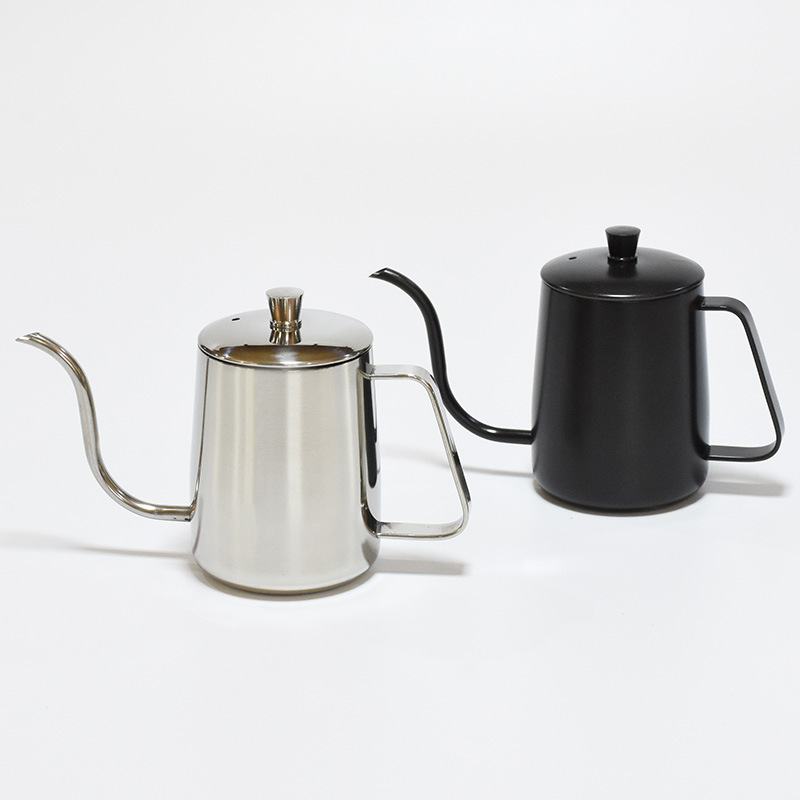 Factory wholesale 304 stainless steel coffee pot long mouth fine mouth tea kettle induction cooker for coffee hand brewing pot