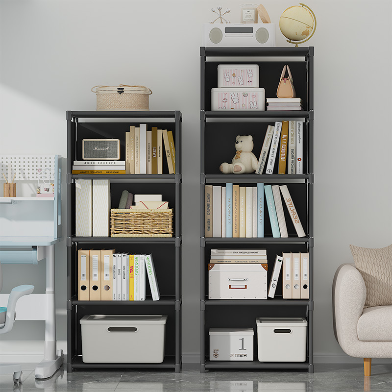 Simple Bookshelf Household Floor-Standing Multi-Layer Storage Rack Economical Dust-Proof Student Bookshelf Floor-Standing Storage Rack