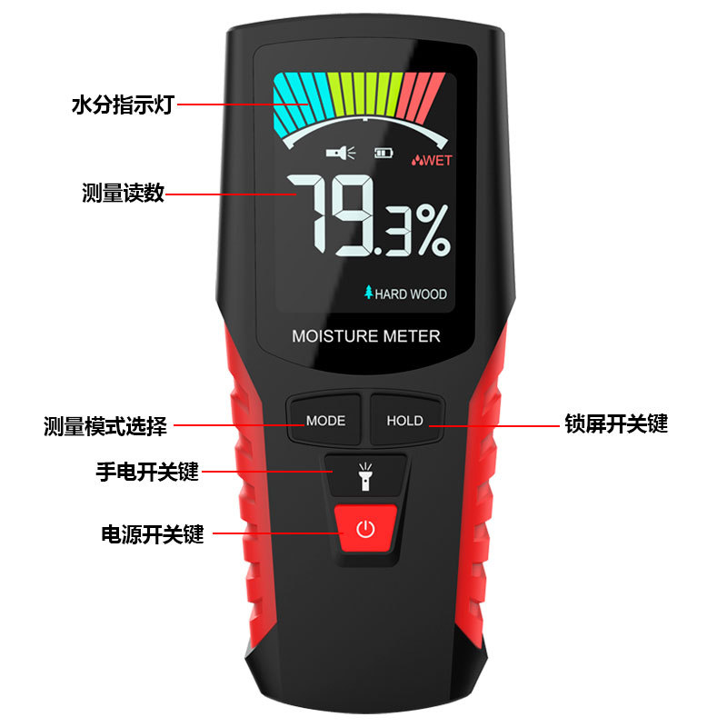 Wood Moisture Meter Wall Moisture Tester Cardboard Moisture Tester Cement Brick Moisture Tester