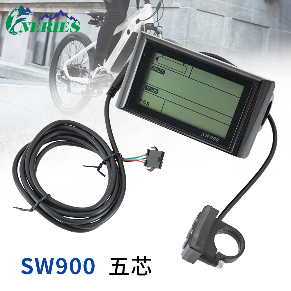 LCD инструмент SW900 для электрических транспортных средств, дисплей данных, комплект аксессуаров для модификации велосипеда 24-72V