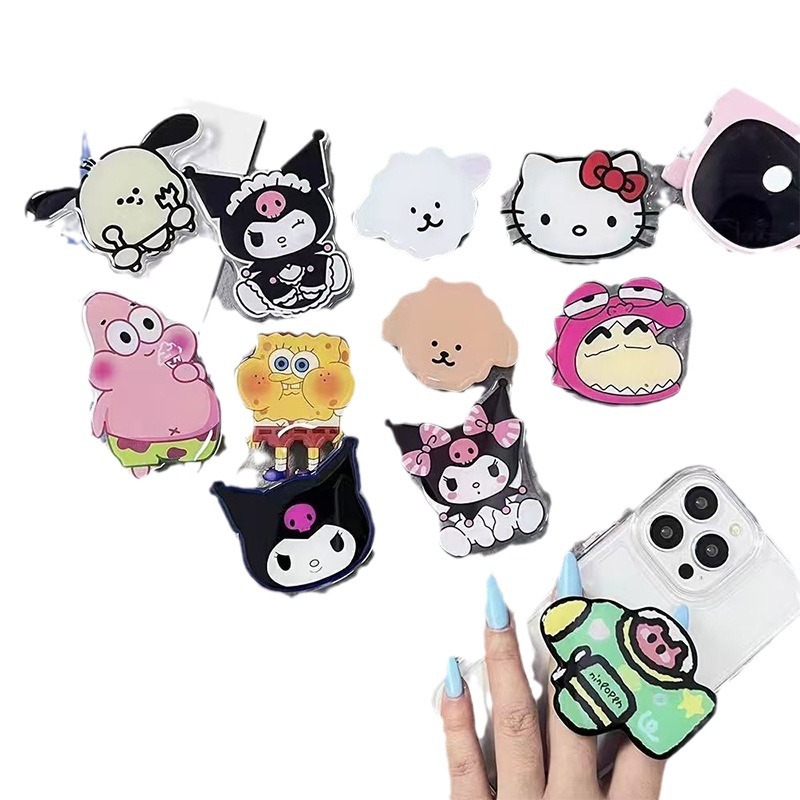 High-End Acrylic Mobile Phone Airbag Holder Anime Cartoon Magnetic Glue Star Anime Rotatable Back Sticker