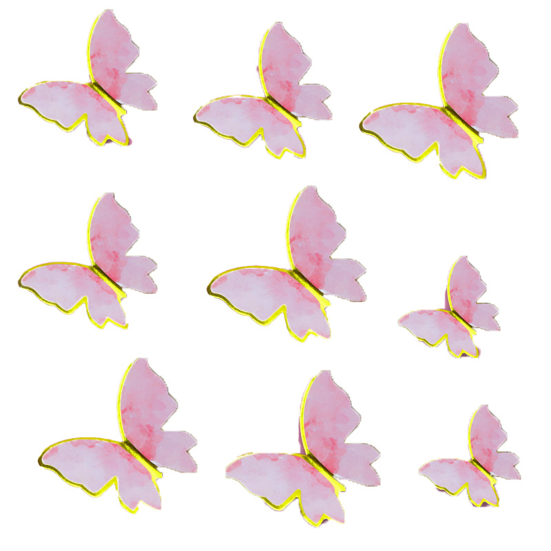 Birthday cake decoration baking plug-in diffuse color bronzing butterfly wave flag DIY Net red dessert table dress