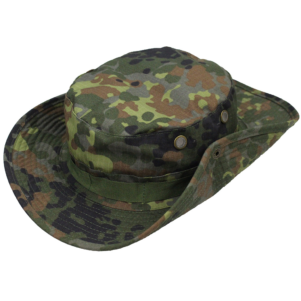 Outdoor Camouflage Boonie Hat, Special Forces Tactical Field Fisherman Hat, Outdoor Military Training Sun Protection Fishing Round-Brimmed Hat, Military Enthusiasts