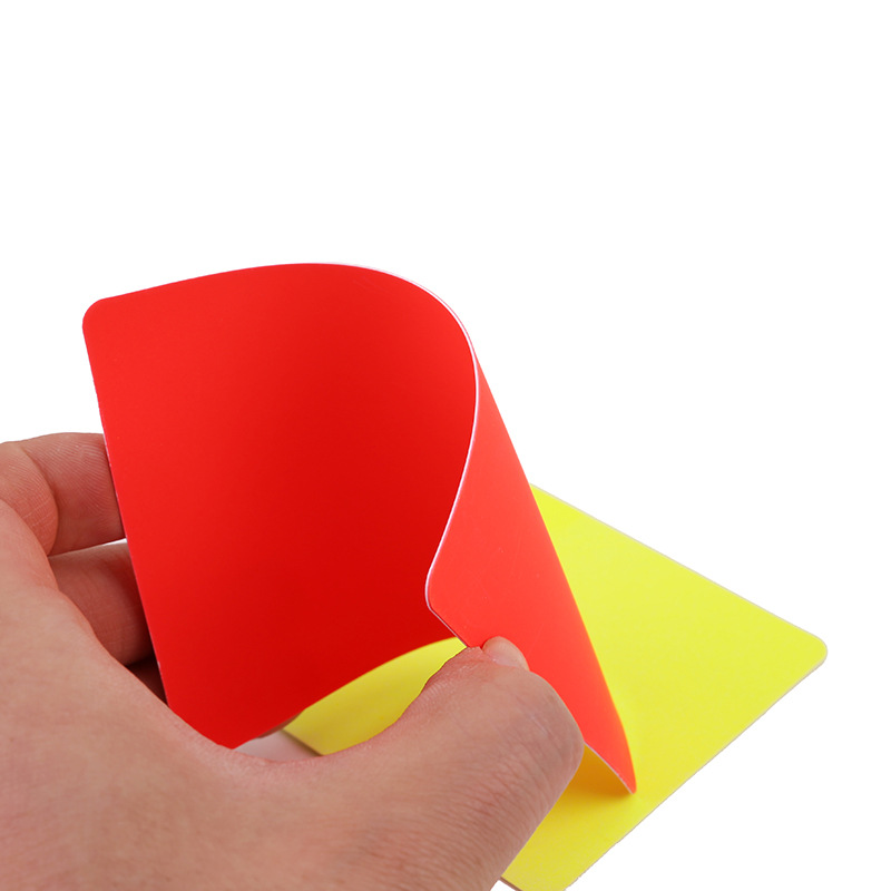Wholesale football referee red and yellow card folding red and yellow card referee red and yellow card Football Special Game red and yellow card