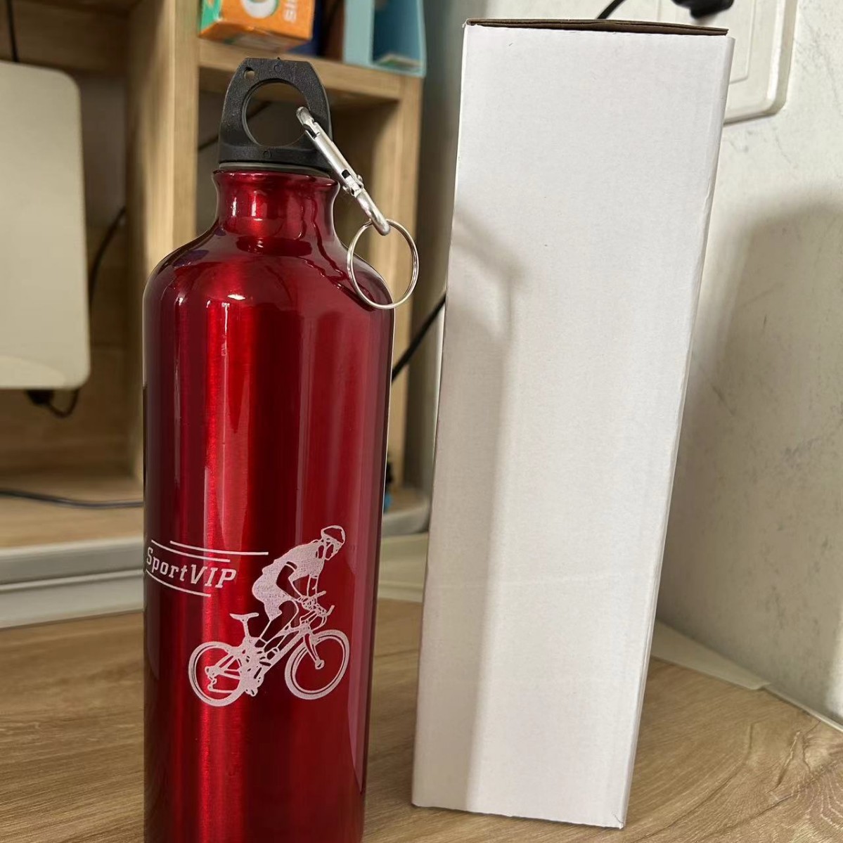 Aluminum kettle boxed direct supply single-layer aluminum Cycling Bicycle kettle sports kettle aluminum kettle can be customized LOGO