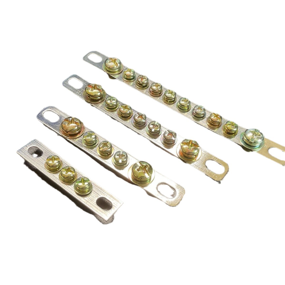 5-Hole Zero Busbar Cable Long Version 2*15 Brass Zero Busbar Distribution Box Terminal Block Grounding Copper Strip