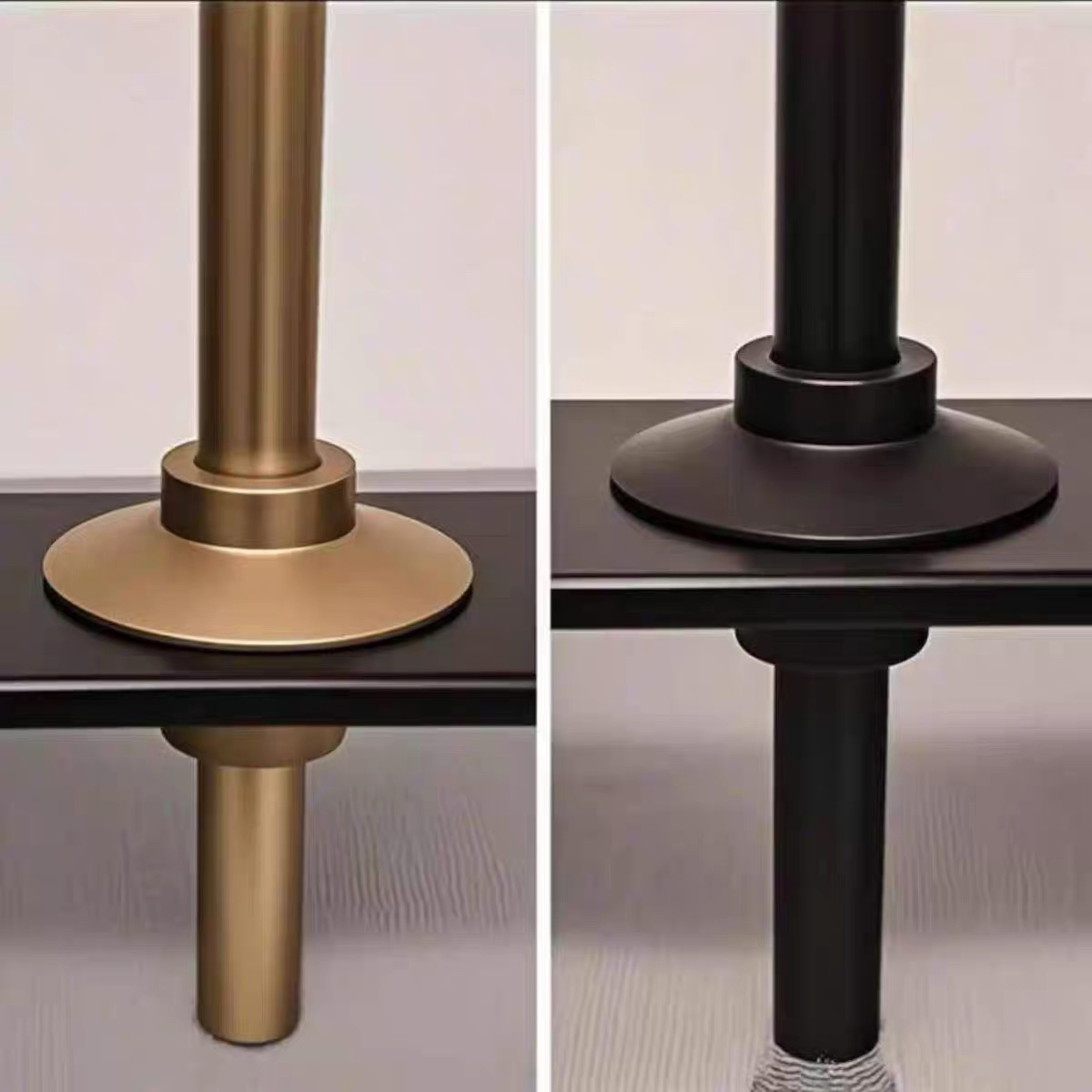 ✅ Aluminum Alloy Hanging Column Rod Round Tube Storage Rack Metal Bookshelf Minimalist Hanging Rod Bracket