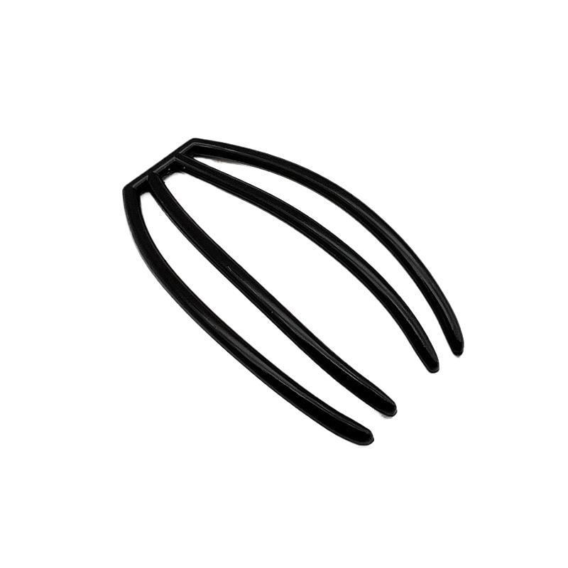 Electrophoresis Bright Black Two-Tooth Hairpin DIY Ancient Style Han Dynasty Hairpin Step Shake Main Material Simple Hairpin Headdress Accessories