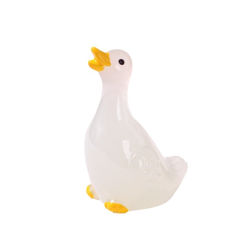 Cross-Border Luminous Duck Micro Landscape Gardening Potted Landscaping Small Ornaments Luminous Duck Desktop Decoration Gadgets