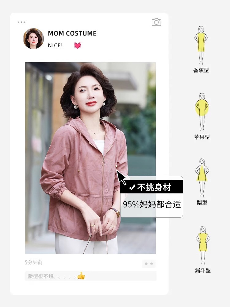 Grandma's Spring Coat Spring Long-sleeved Top for the Elderly Women's Western Style Mother's Clothes for the Elderly Turn-over Collar