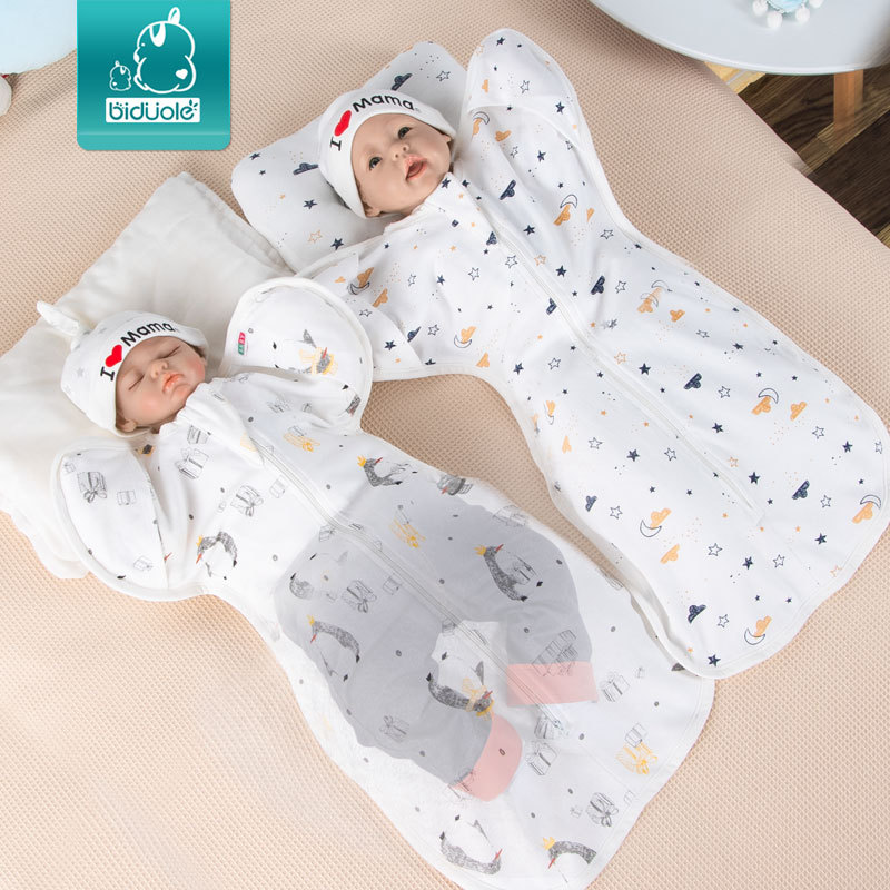 Bidole новорожденный конверт для сна летний весенний и осенний противоукачивающий мешок для сна