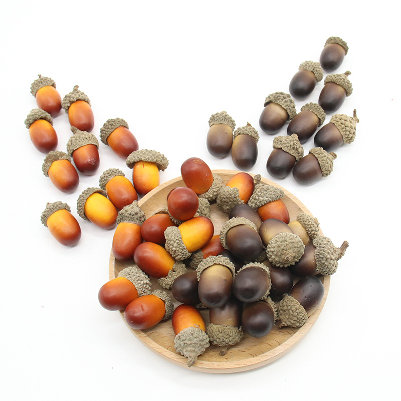 Simulated Acorn Dry Goods Acorn Groceries Christmas Decorations Photo Props Foam Simulated Small Acorns