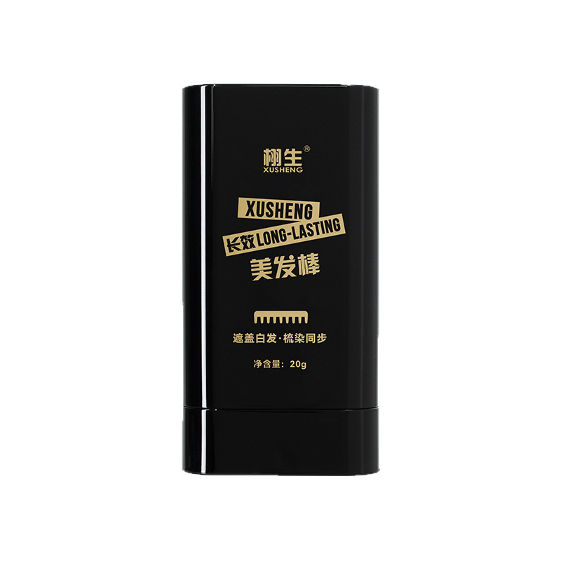 Lifelike hair stick disposable hair dye emergency cover newborn white hair comb dye synchronous do not hurt black hair stick wholesale