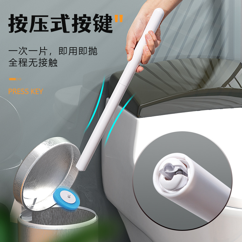 Disposable Toilet Brush Household Toilet Brush 2023 New Artifact Wall Mounted Cleaning Replacement Brush Head