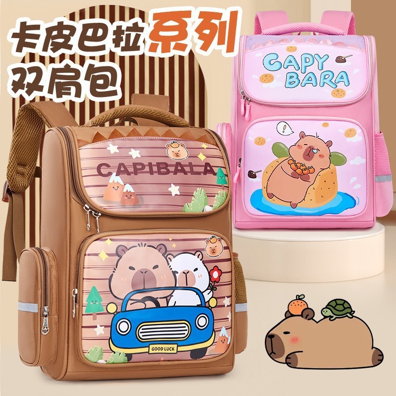 2025 new primary school schoolbag large capacity breathable wear-resistant waterproof grade 1-6 children's schoolbag factory direct sales