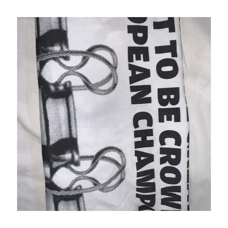 Cotton Plain Weave Printing Manufacturer White Ink Direct Spray T-Shirt Printing Processing Cut-To-Size Garments Digital Direct Spray Printing Processing
