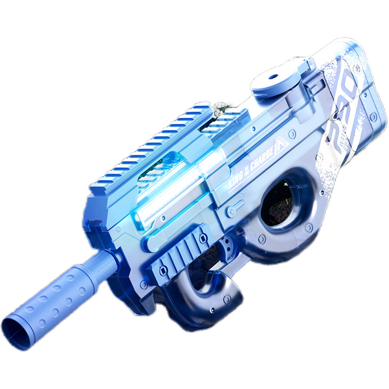 Explosive Kidsren's Electric High-Speed Water Gun Aug Burst P90 Water Spray Gun Lighting Summer Beach Water Toy