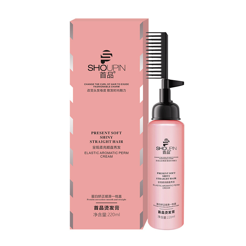 Hair Straightening Cream Does Not Damage Hair, Softener for Women, Hair Smoothing Agent, Straightening Cream for Home Use, Long-Lasting Styling, One-Comb Straightening Hair Care