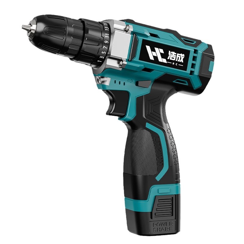 Haocheng Lithium Electric Hand Drill Impact Drill Multi-Function Rechargeable Pistol Drill Household Electric Screwdriver Electric Drill Tool