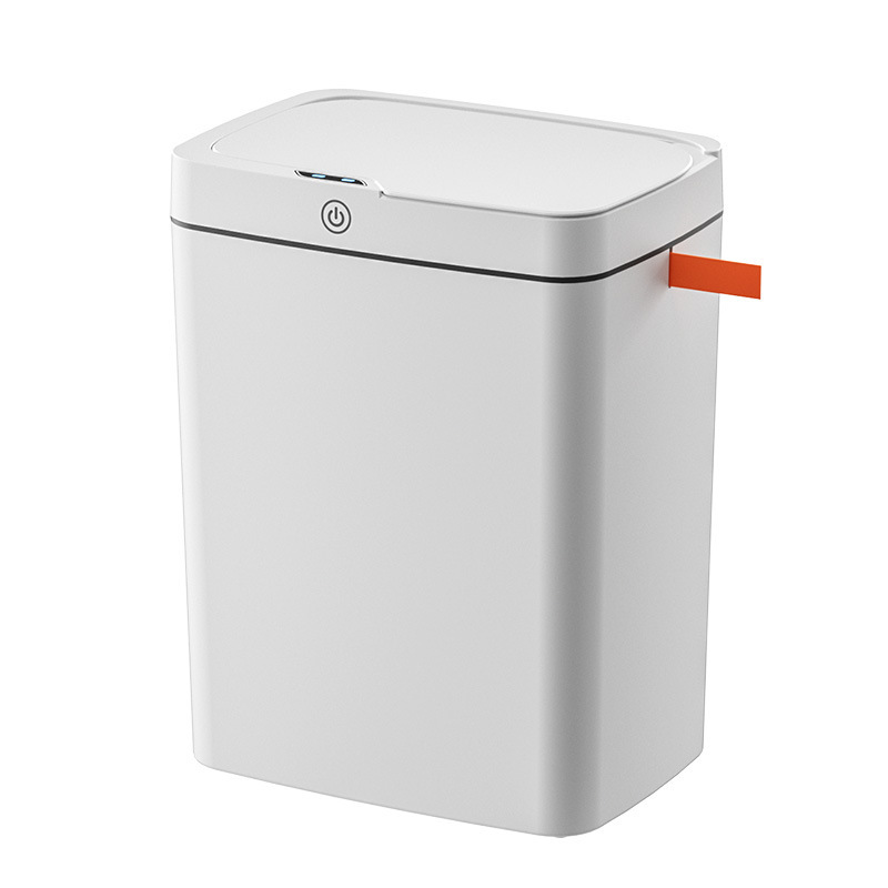 Touch-free smart open-lid trash can automatic packaging smart trash can bathroom gap garbage storage bin
