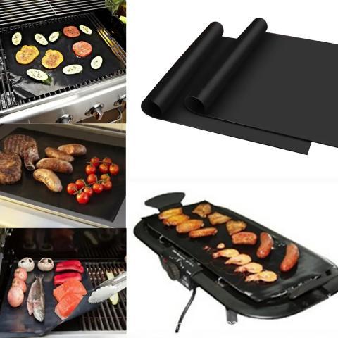 Amazon Fiberglass High Temperature Resistant Teflon Barbecue Mat Outdoor BBQ Black Copper Barbecue Mat