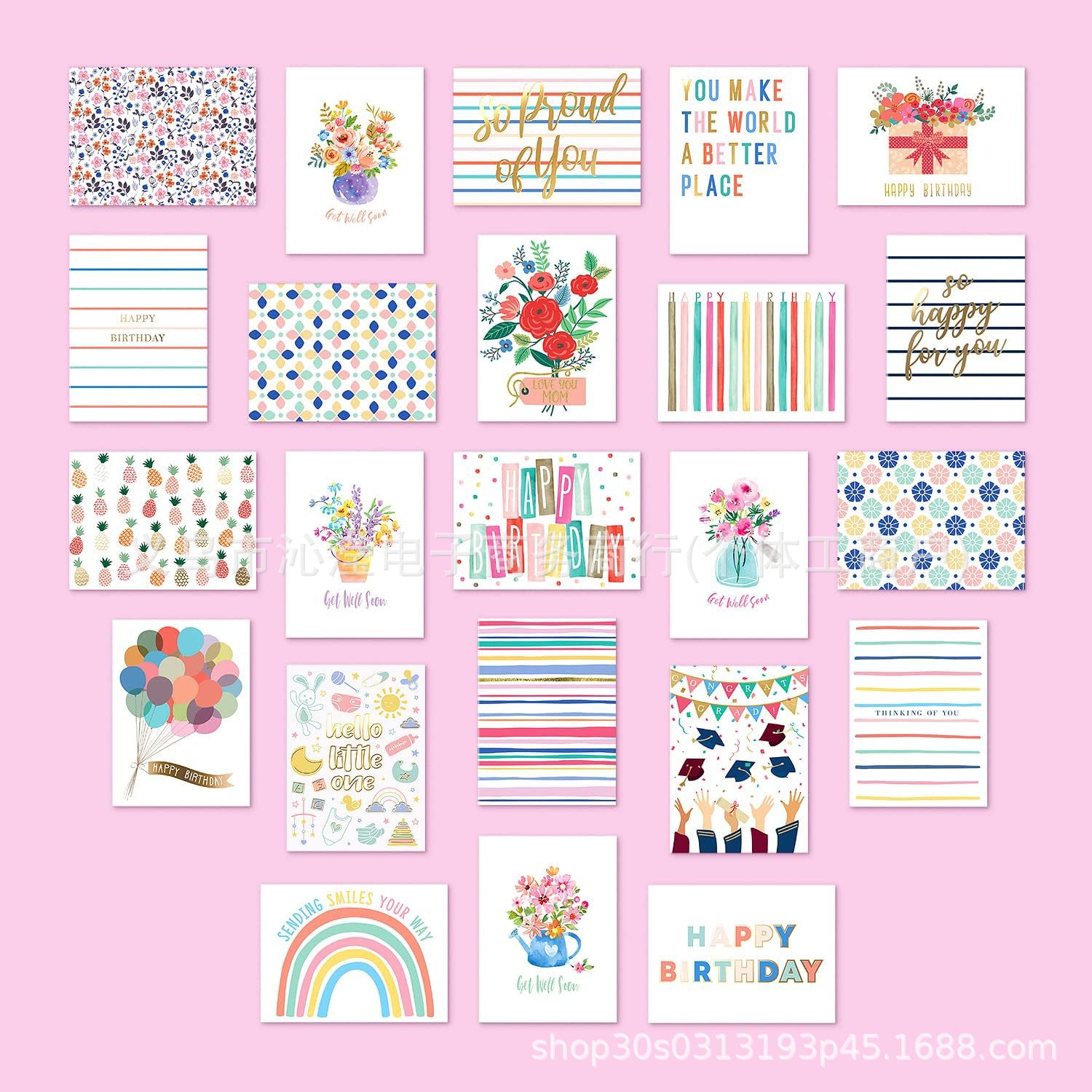 Foreign Trade Amazon Greeting Card Tag Thank You Card Decorative Painting Postcard Birthday Wedding Festival Blessing Card