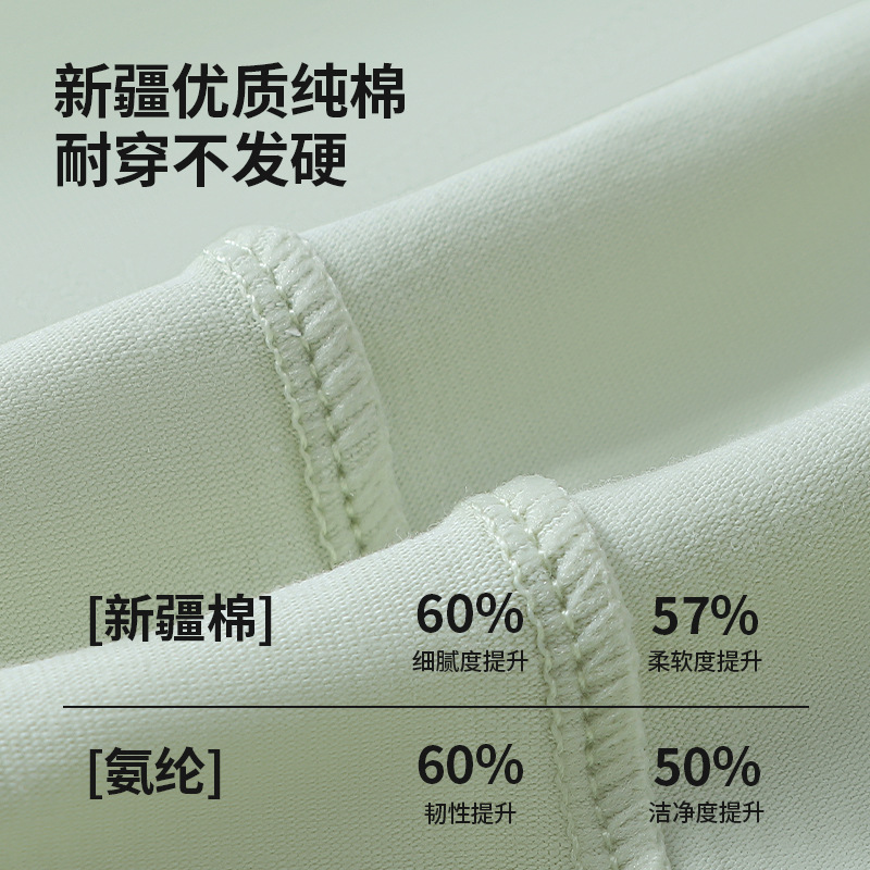 Mianyun~1284 Newly Upgraded Enlarged Version Pure Cotton Comfortable Breathable Pure Color Crotch 10A Antibacterial Wholesale