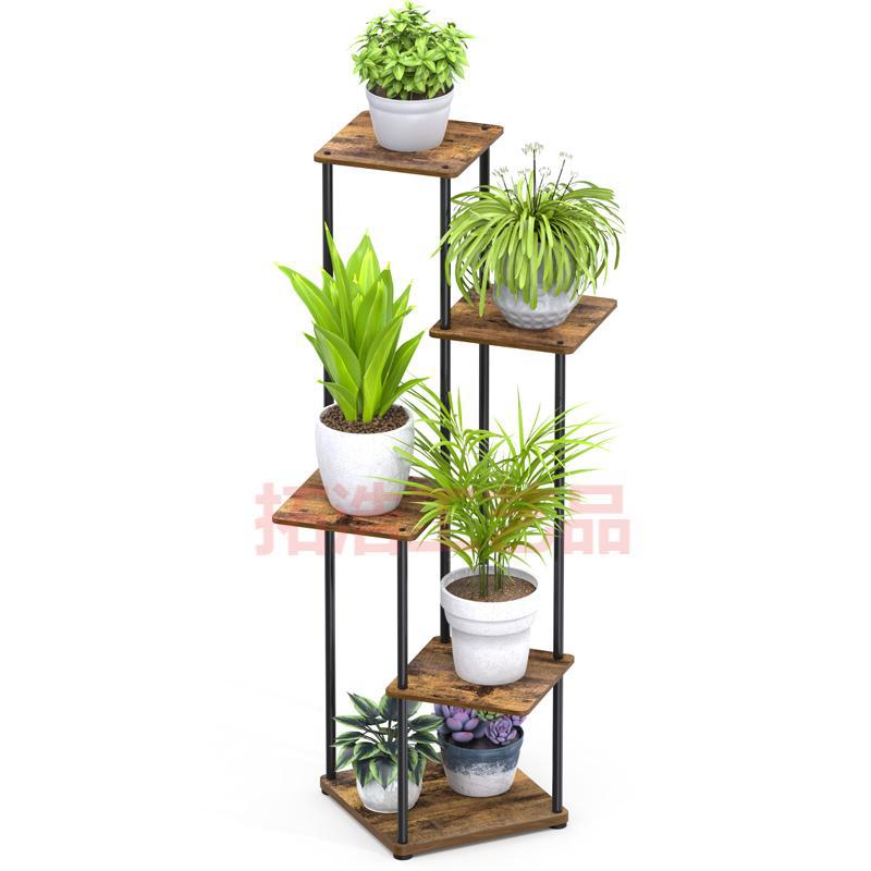 Cross-Border Multi-Layer Iron Flower Stand Special-Shaped Indoor Living Room Ironwood Flower Pot Stand Simple Courtyard Balcony Metal Plant Stand