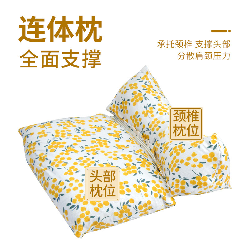 Whole Buckwheat Shell Pillow, Cervical Spine Sleeping Pillow Core, a Pair of Household Adult Cassia Seed Hard Pillows, Single Buckwheat Pillow