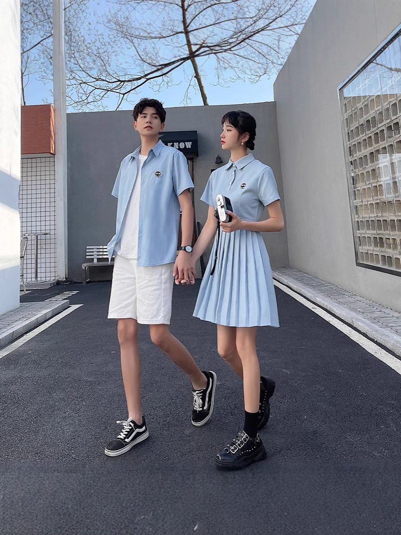 Graduation season sweethearts outfit new primary school junior high school students recite chorus shirt dress embroidery class uniform school uniform