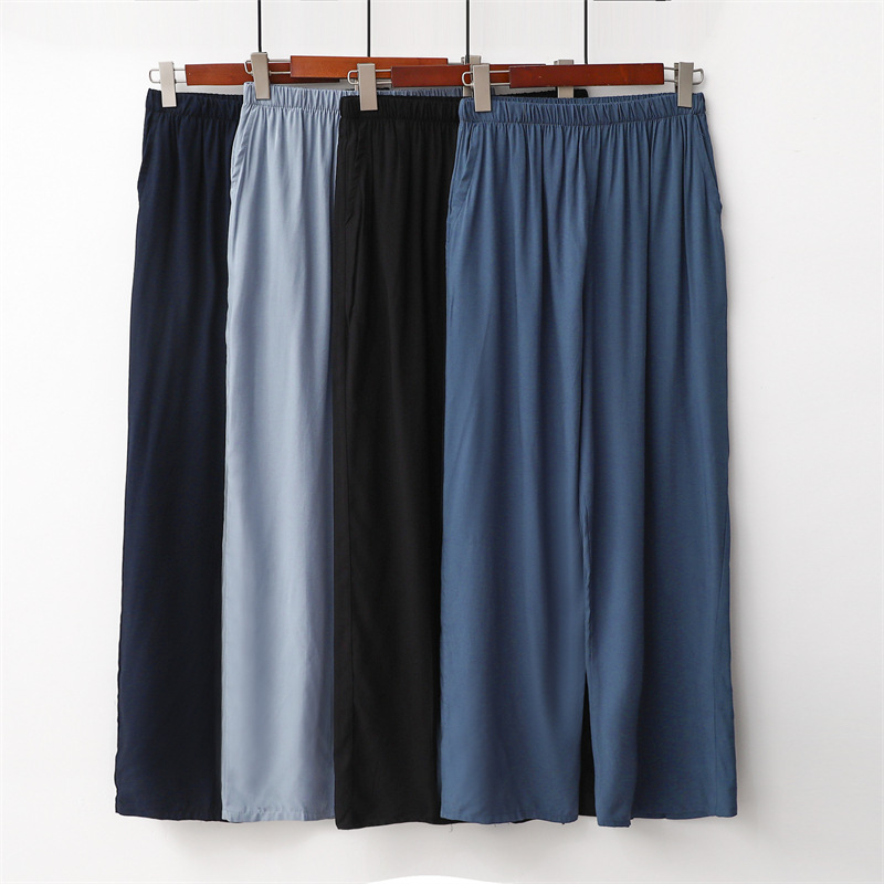 Летние тонкие хлопковые брюки для пожилых, свободные, с эластичной талией, для мужчин, летняя одежда для папы