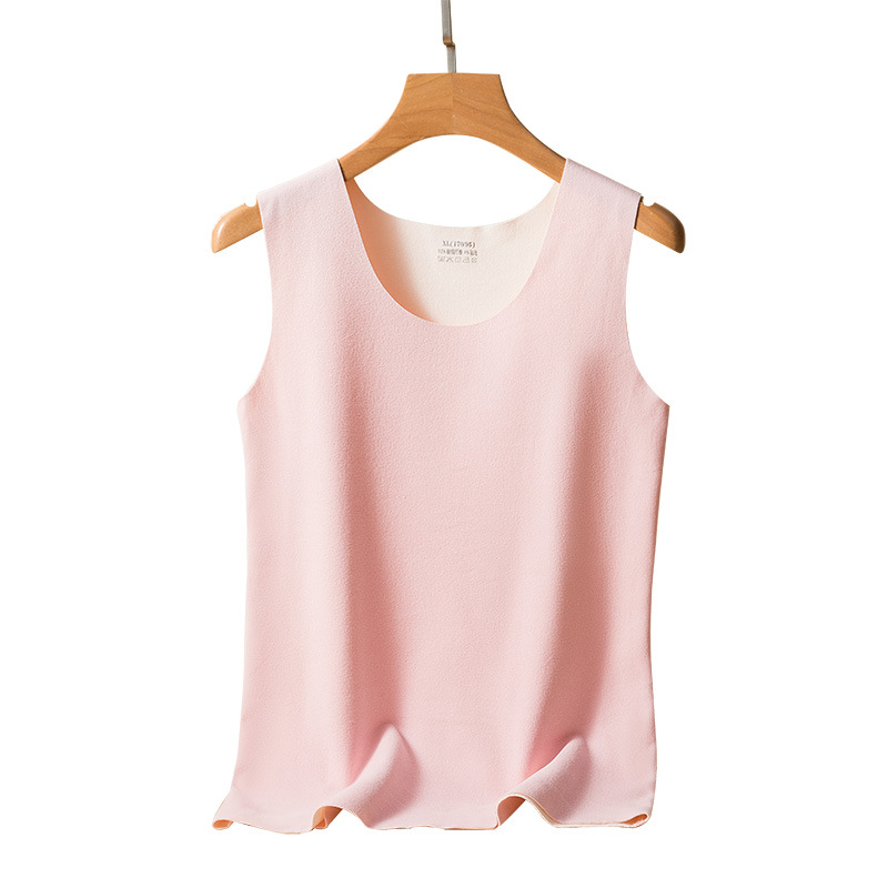 Two-color double-sided velvet seamless men's and women's warm vest with shape cutting vest plus sanding base underwear manufacturers wholesale