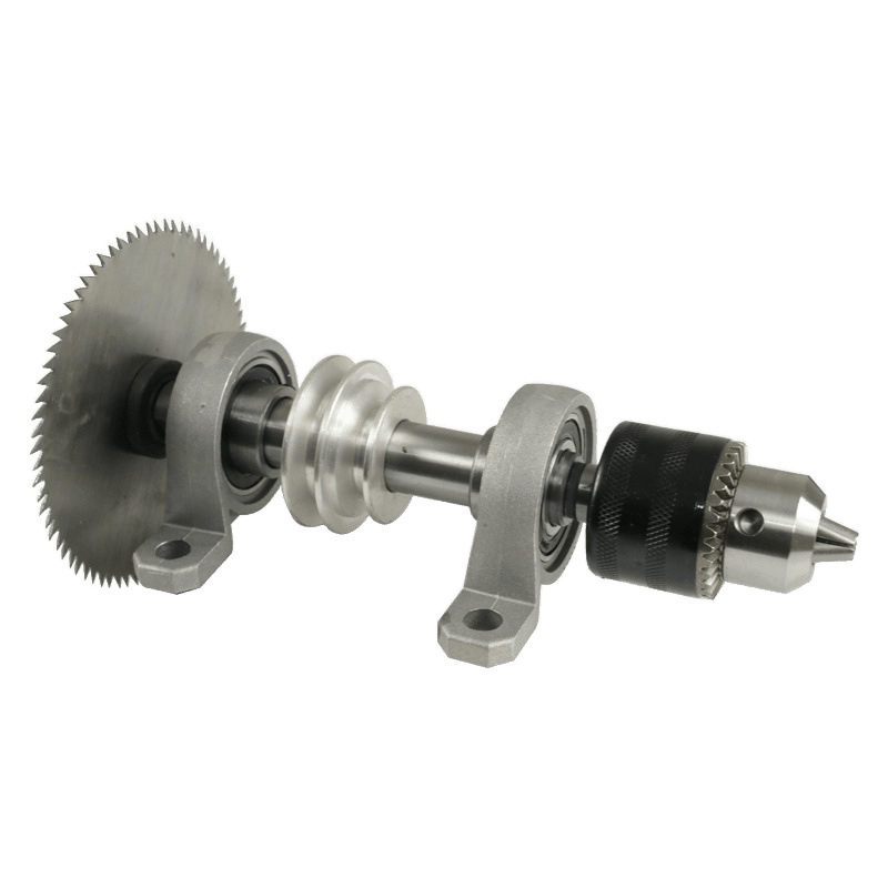 DIY Lathe Drilling Machine Unpowered Spindle Pulley Set Accessories Micro Lathe Chuck Tailstock Tool Holder 50