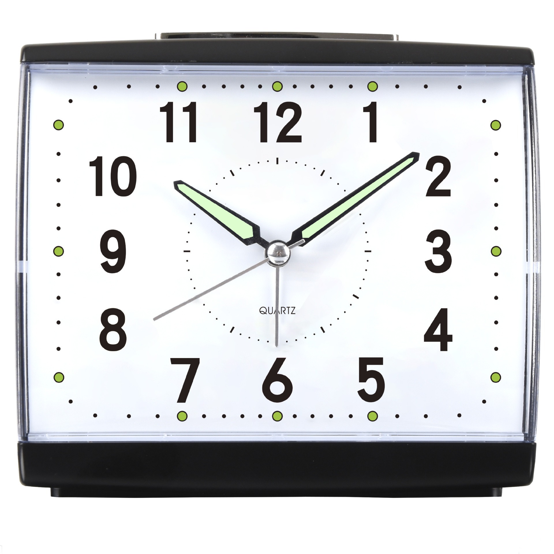Good pin 4-tone green alarm clock luminous bedside alarm clock smart light control alarm clock mute with snooze