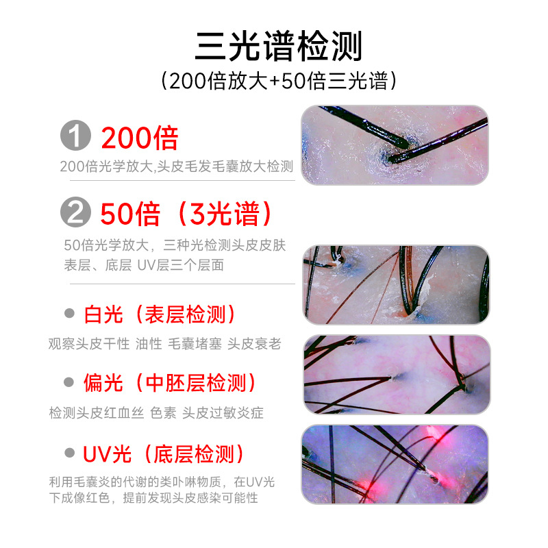 15-inch four-compartment scalp detector HD all-in-one machine intelligent hair follicle hair analyzer skin detector