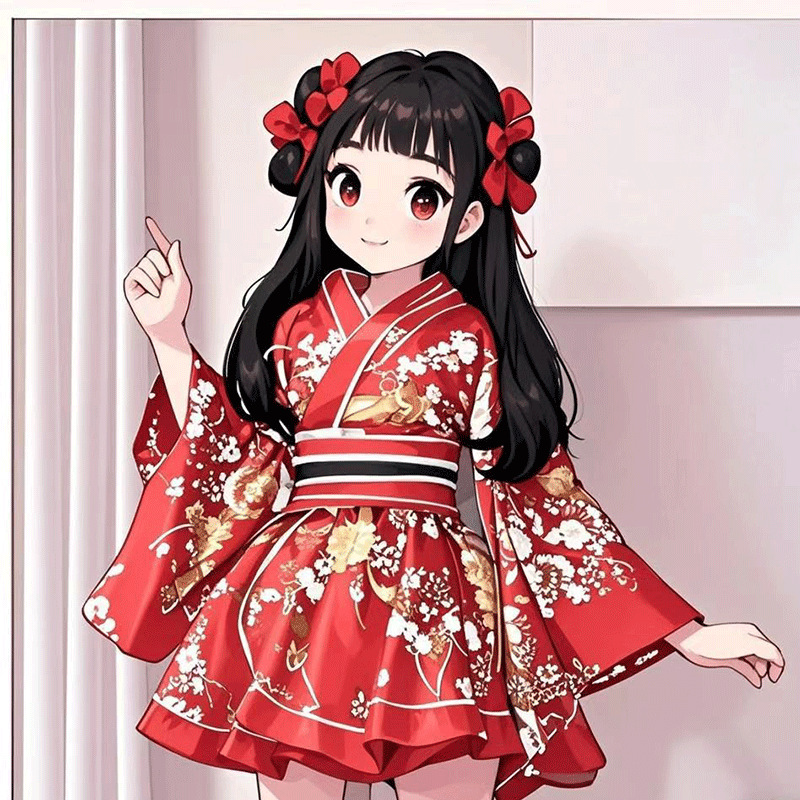 Cross-Border Japanese Kimono Formal Yukata Nightgown Cos Anime Performance Photo Improved Traditional Dance Home Clothing